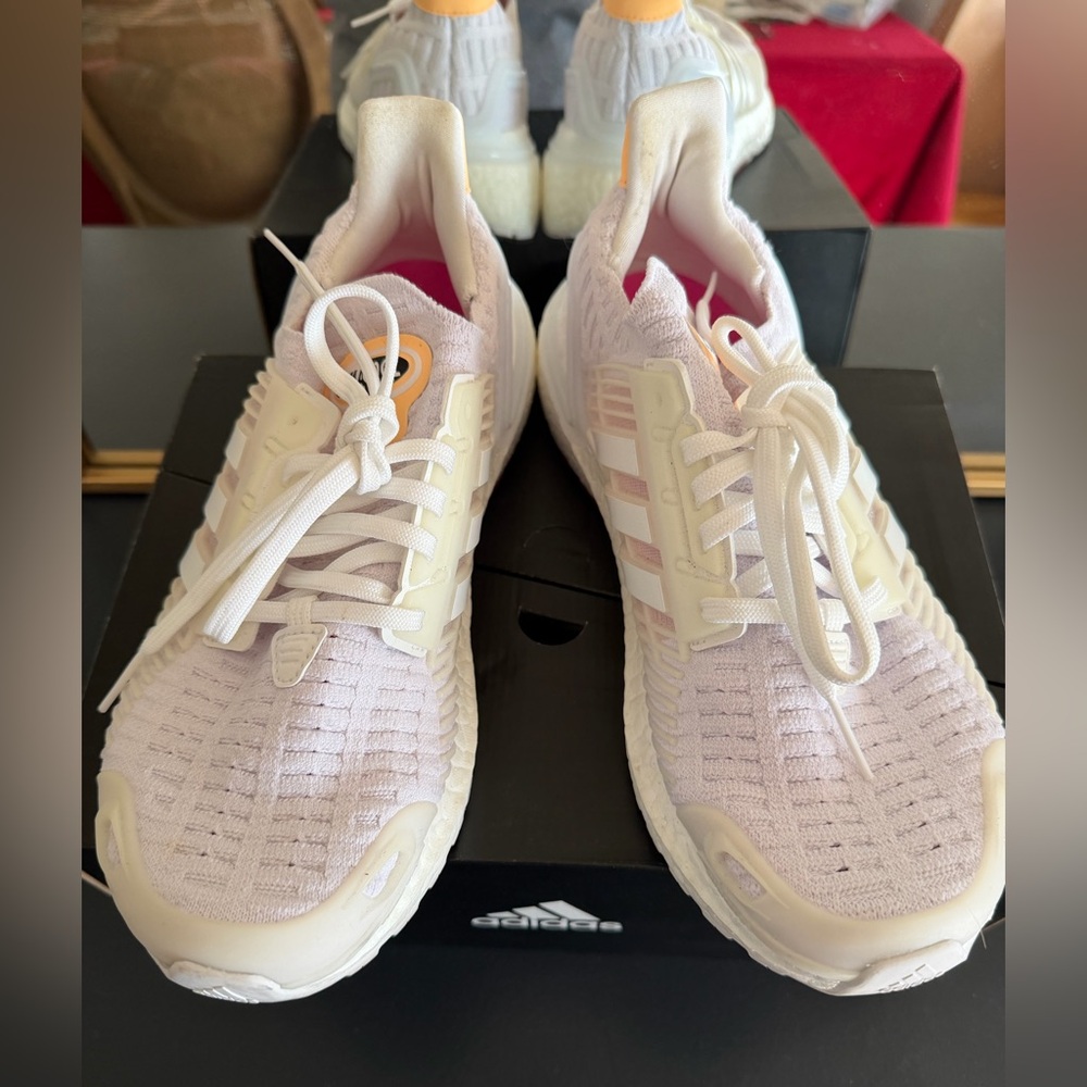 Adidas Women's Ulta Boost DNA ClimaCool Light Pink and Cream Sneakers
